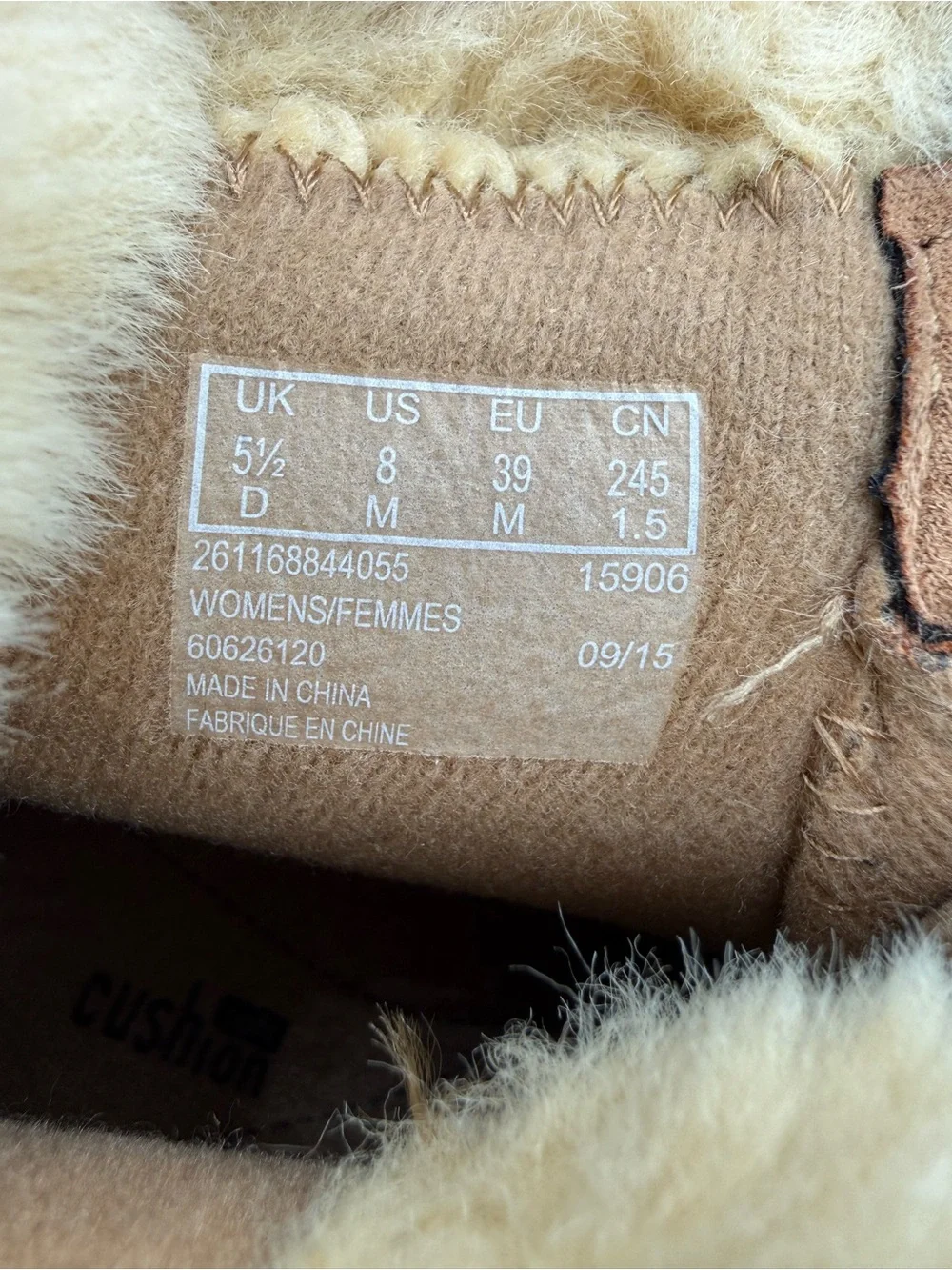 Clarks Mazlan Arctic Cozy Tan Leather Fur-Lined Boots Size 8